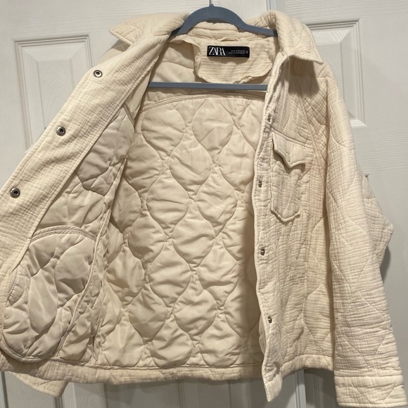 Zara Cream Quilted Jacket - Picture 2 of 6